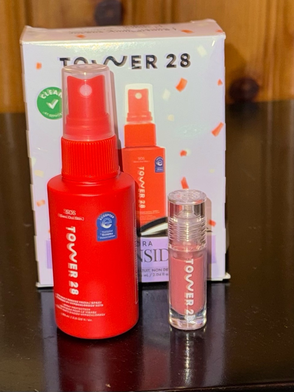 Tower 28 Red Facial Spray & Pink Lip Gloss Duo